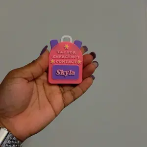 Personalized Emergency Contact Backpack NFC Keychain Bag Tag - Customizable Name Tags for Safety and Identification for Kids with Print Feature