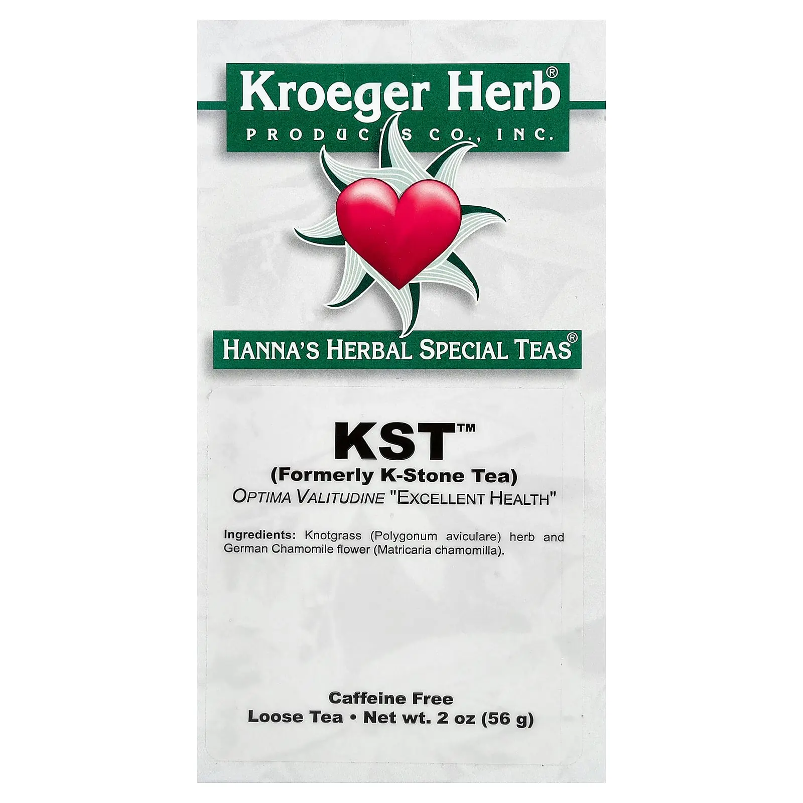 Kroeger Herb Co Hanna's Herbal Special Teas®, KST™, Caffeine Free, 2 oz (56 g)