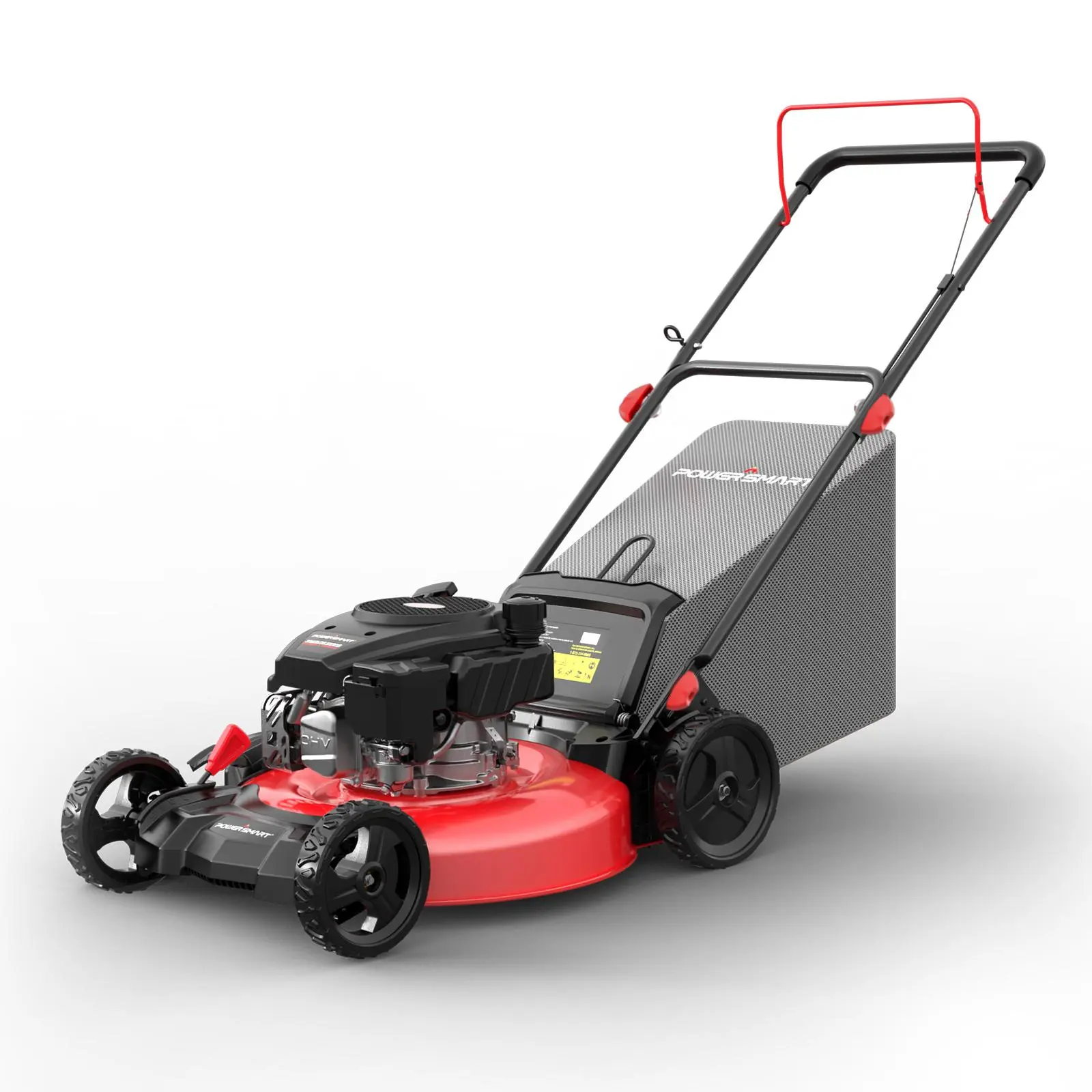 PowerSmart Gas-Powered Lawn Mower - 144 cc OHV Engine, 18-Inch/21-Inch (DV8618P/DV8621P), 3-in-1 Push Bagging Mulching Lawnmower, Ideal for Lawn Business