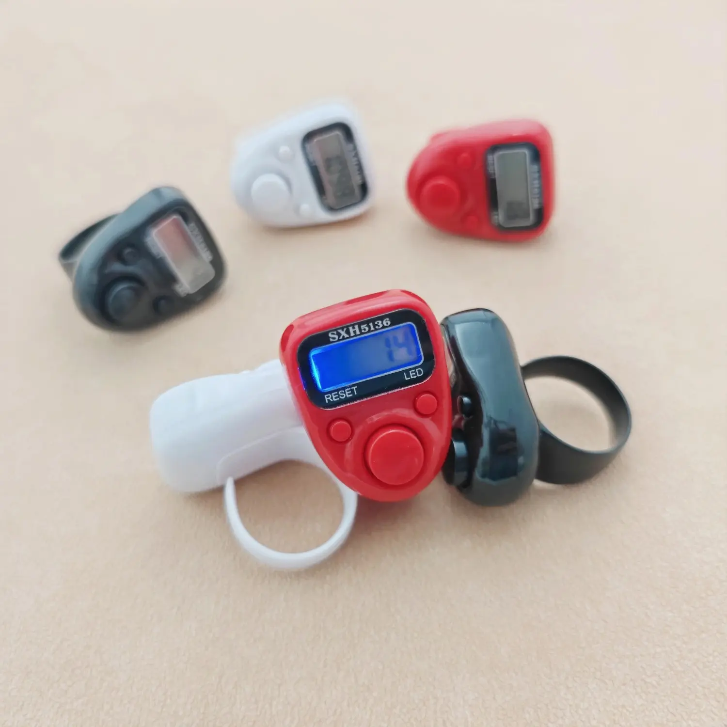 Multi-Pack LED Electronic Ring Counters Finger for Prayer, Games, Golf, Fishing, Hiking, Gear, Counter Clicker Digital Tracking Women Tasbih Tasbeeh Muslims Items Gift Click Beads Knitting Zikr Chanting