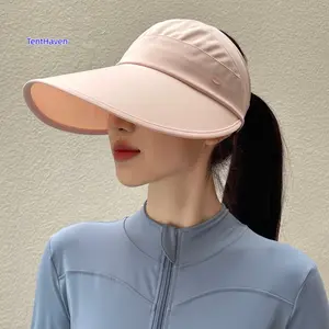 2026 Empty Top Sunscreen Hat for Women, Small Face in Summer, Large brimmed Outdoor UV Protection Sun Hat, Duck Tongue Hat Sunscreen Hat