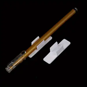 20Pcs PVC Self-Adhesive Pen and Pencil Holder Clips - Multipurpose Desktop Writing Instrument Organizers, Stationery Organizer