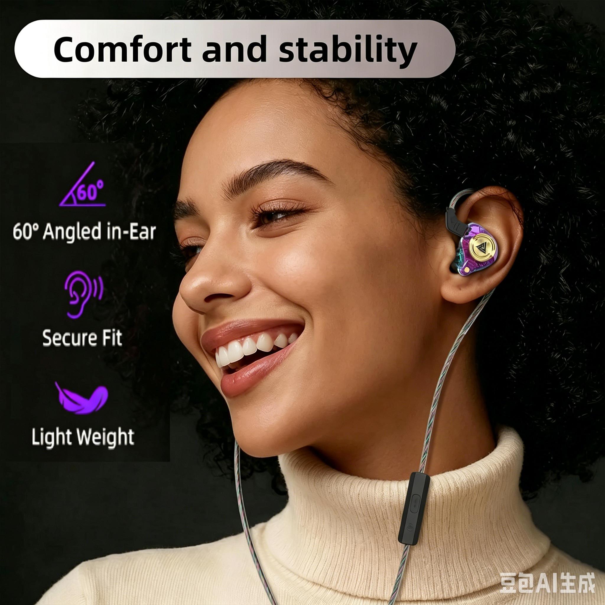 Wired Gaming Earbuds, Ak3file in Ear Monitors, Deep Bass Sound Wired Earbuds, HiFi in Ear Headphones with 1DD 10mm Dynamic Driver, IEM for Music Gaming Video Calling
