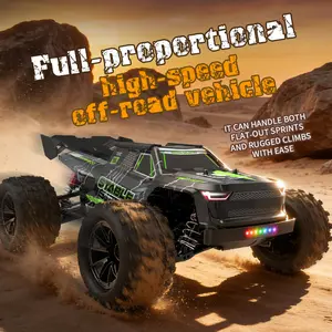 1:10 Scale RC Rock Crawler - Full Proportional 4WD Off-Road Vehicle with Brushed Motor, Oil-Filled Shocks & RGB LED Lights, Electric Remote Control Car for Adults & Teens