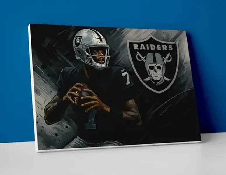Geno Smith Poster - Geno Smith Las Vegas Raiders Wall Art Painting - POSTER NO FRAME
