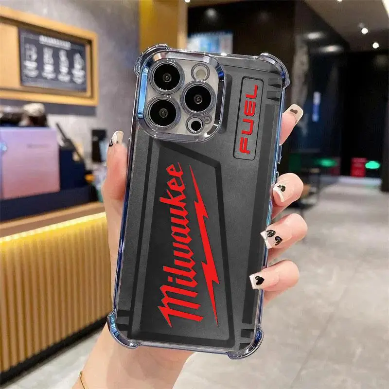 Milwaukee Phone Case For 16 15 14 13 12 11 X XS PRO PLUS MAXQuad Cushion Drop Protection Phone Case #iPMK27