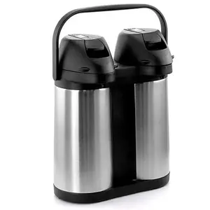 MegaChef Dual 1.9L Stainless Steel Airpot, Hot Water Dispenser for Coffee and Tea MegaChef Dual 1.9L Stainless Steel Airpot, Hot Water Dispenser for Coffee and Tea