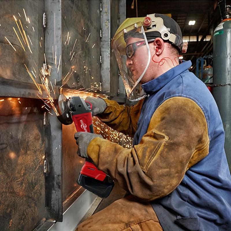 4-1/2 inch angle grinder – Cordless design, suitable for metal cutting – Rust-resistant, removable safety guard – Stainless steel/rubber handle 4-1/2 inch angle grinder – Cordless design, suitable for metal cutting – Rust-resistant, removable safety guard – Stainless steel/rubber handle