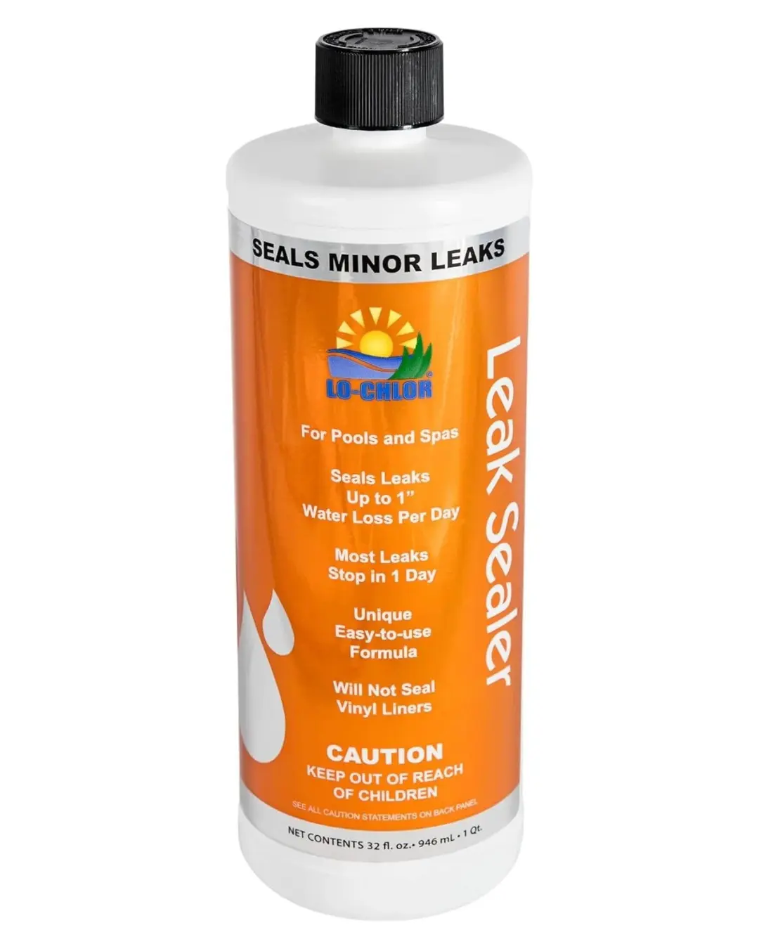 Lo-Chlor Pool & Spa Leak Sealer 32 oz Liquid No Drain Fast-Acting Repair