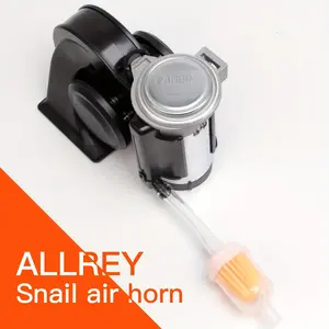 2pcs Train Horn Kit for Truck 12V Super Loud Car Horn Snail Air Horn with Relay Harness for Any Vehicles Compact Air Horn with Compressor Electric Car Horn 2pcs