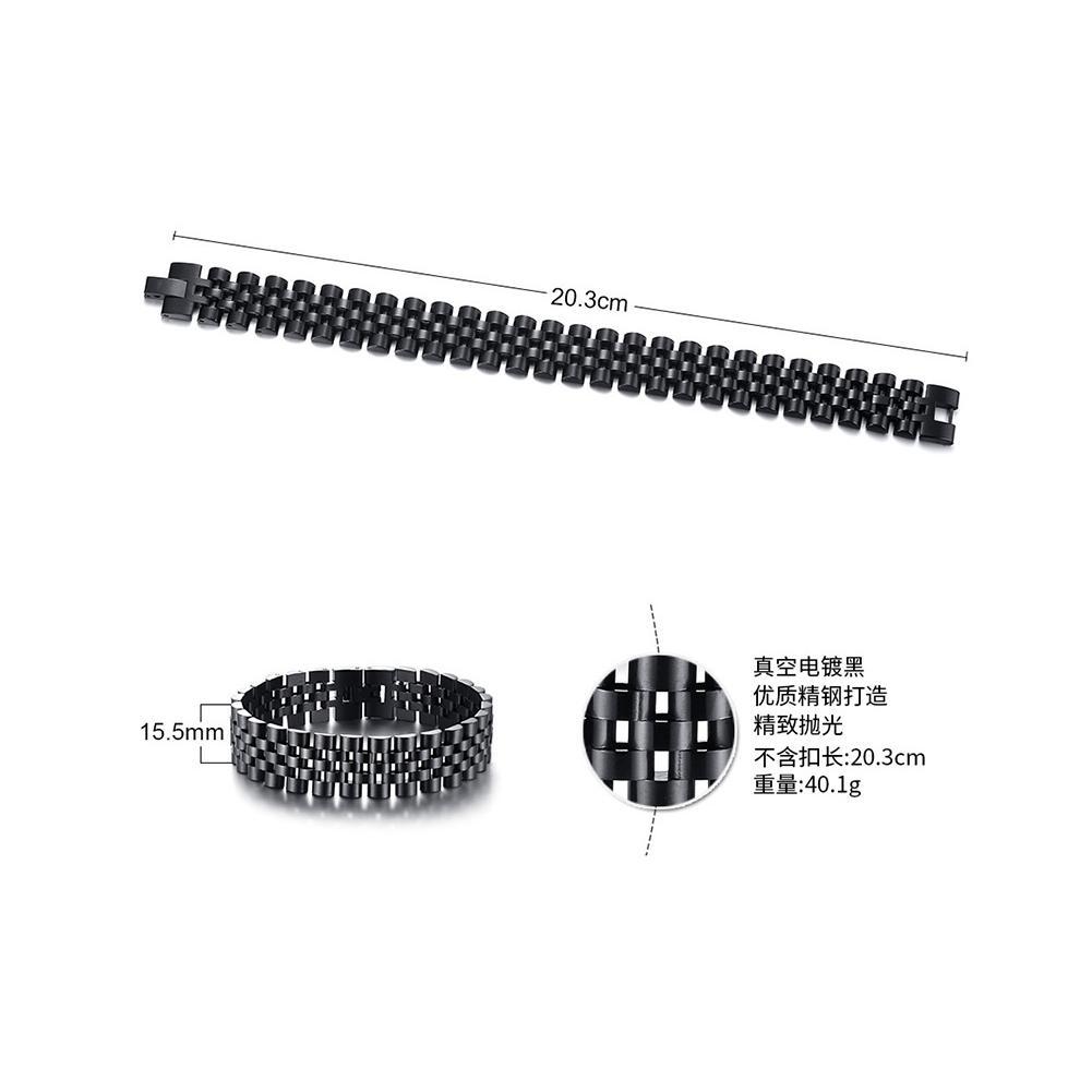 NOBLE BRACELET,MEN ROLLIE CHAIN LINK BRACELETS STAINLESS STEEL WATCHBAND WRISTBAND MEN LUXURY BAND JEWELRY