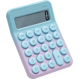 Pocket Calculator,  8 Digit Small Desktop, LCD Display, Cute & Aesthetic Mini Calculator (Gradient Purple, S 1 count)