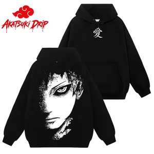 [Akatsuki Drip] Retro Gaara - Naruto Shippuden #1 Hoodie T-Shirt Sweatshirt, Retro Vintage Unisex Graphic 90s Cotton, Gift For Wibu, Anime Manga Y2K Streetwear