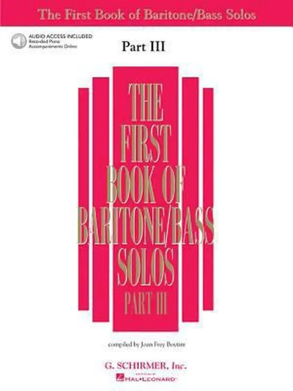 USED-First Book of Baritone/Bass Solos - Part III [With 2 CDs] by Boytim, Joan Frey (Paperback)
