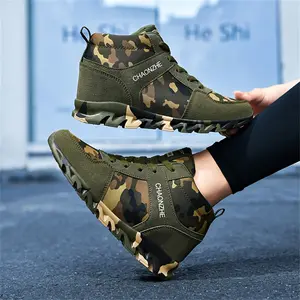 Unisex Camouflage High-Top Sneakers, Vintage Sports Casual Walking Shoes | Breathable Upper Rubber Sole for Hiking Running All Seasons