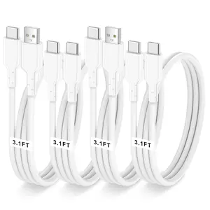 4 Pack   60W 3.1FT(2 Pack USB to USB C  and 2 Pack USB C to USB C ) Type C 60W    for  17 Series/16 Series/15 Series,iPad,AirPods,Watch, and