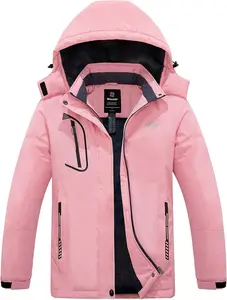 Women'S Mountain Waterproof Ski Jacket Windproof Rain Jacket Winter Warm Hooded Coat