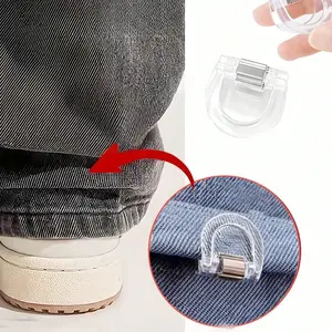 2pcs/4pcs/8pcs Invisible Pants Leg Shortening Clips, Non-Slip Hem Clamps, Seamless Pants Tie, Anti-Tuck Pant Fixer, Ideal for DIY Clothing