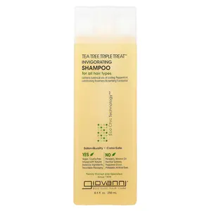Giovanni Tea Tree Triple Treat™, Invigorating Shampoo, For All Hair Types, 8.5 fl oz (250 ml)