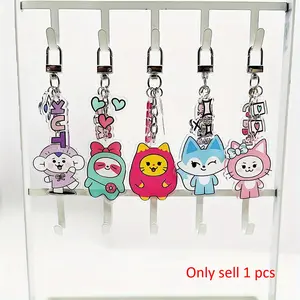 1 Piece,Kpop Keychain, Cute Cartoon Anime Key Chain,Bag Charm, Car Home Decor, Fashion Accessory,Birthday Gift,Celebrity Merchandise
