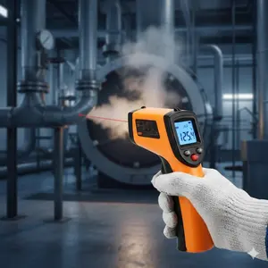 Industrial Portable Laser Thermometer Gun - Instant Read High Precision for Cooking Baking BBQ Food Thermometer Auto Repair Engine Electrical Maintenance Tools Durable Non-Slip Multi-Use Temperature Gun