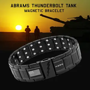 The Hero Company- Abrams Thunderbolt Tank Magnetic Bracelet: Helps Pair Veterans With A Service Dog or Shelter Dog -Faire