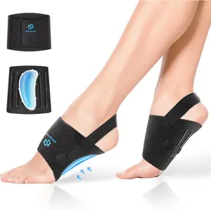 Healrecux Arch Support Braces for Plantar Fasciitis Relief, Adjustable Compression Bands with Gel Pad Orthotics Inserts for Feet Flat, High & Fallen Arches, Foot Support(Anti-Slip Strips)