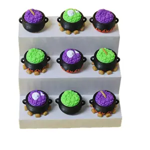 Witches Cauldron Fidget Clicker with Keychain Option halloween keychains clicky fidgetclicker 3 d