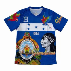 Honduras  Indio Soccer Jersey Royal Blue Color with Traditional Design and 504 Star Pattern