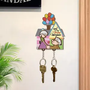 Personalized Couple Up House Keychain, Couple Key Holder, Anniversary Gift Idea, Gift for Couples, Up Movie Inspired Keychain, New Home Gift..