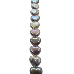 Small UV Heart Bead Mix 9mm for Jewelry Making - 60pcs Assorted Beads in Various Colors Perfect for Crafting Unique Designs Beading Personalized