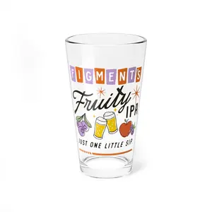 Figment’s Fruity IPA Mixing Glass | 16oz Vintage Park-Inspired Beer Pint | Parkbound Taproom Glassware