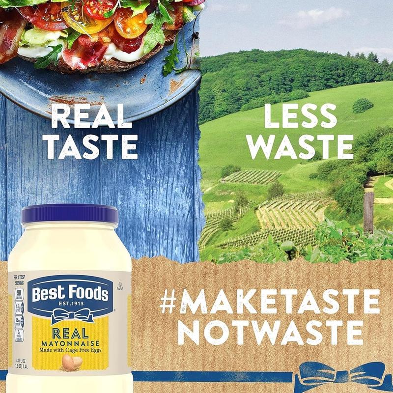 Hellmann's Real Mayonnaise Real Mayo For a Creamy Sandwich Spread or Condiment Gluten Free, Made With 100% Cage-Free Eggs 15 oz