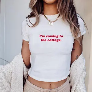 [Sale Up To 50%] I'm Coming to the Cottage baby tee, heated rivalry inspired, rivals to lovers hockey romance, booktok top, Gift for Her, Womens Graphic Tee