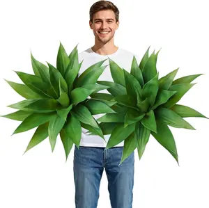 VeriNatural Artificial Agave Succulent Plant 28 Inch Big Size Faux Succulents for Indoor Outdoor Realistic Natural Home Decor Office Housewarming 2 Pack