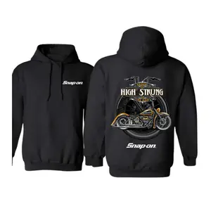 Sn@p-0n Motorcycle Hoodie, High Strung Harley Graphic,  Perfect for Bikers & Garage Life – Unisex, Menswear, Full Sizes Full Colors