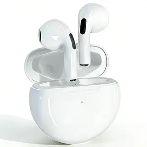 True Wireless Bluetooth Earphones, Semi In Ear Headphones with Deep Bass, HD Mic, Auto Connect Feature, Touch Control Panel, Lightweight Sweat Resistant Earbuds, Portable Charging Case for Office, Gym, Outdoor, Daily Activities