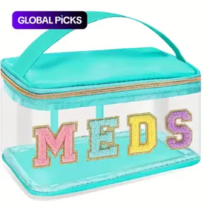 Transparent Travel Medicine Sorting Bag with Handle, 1 Count Waterproof Medicine and Toiletries Organizer, Suitable for Home and Travel #GLOBAL PICKS