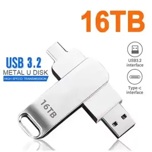 NEW 16TB USB 3.2 Flash Drives High Speed Transfer Metal Pendrive Memory Card Pendrive Flash Disk Memoria Waterproof Stick 2026
