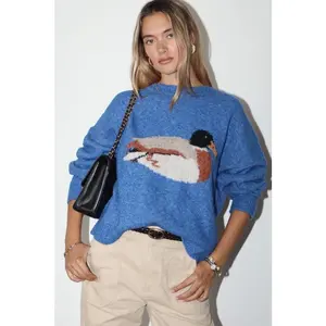 Duck Graphic Knit Sweater Royal