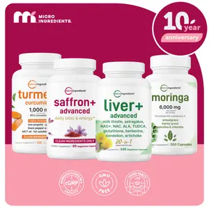 Micro Ingredients Total Body Reset Bundle: Saffron Advanced, Turmeric Curcumin, Moringa & Liver Advanced+