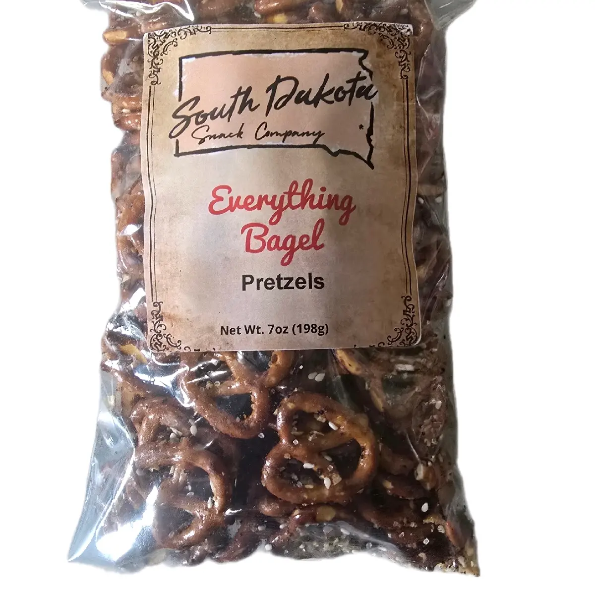 SD Snack Company Everything Bagel Pretzels 7oz Bag - Small Batch, Crunchy and Delicious Snack - Crispy Bite