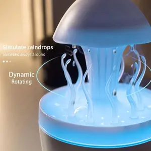 360° rotating raindrop jellyfish diffuser: because dry air is not the vibe I Jellyfish Humidifier, Essential Oil Diffuser