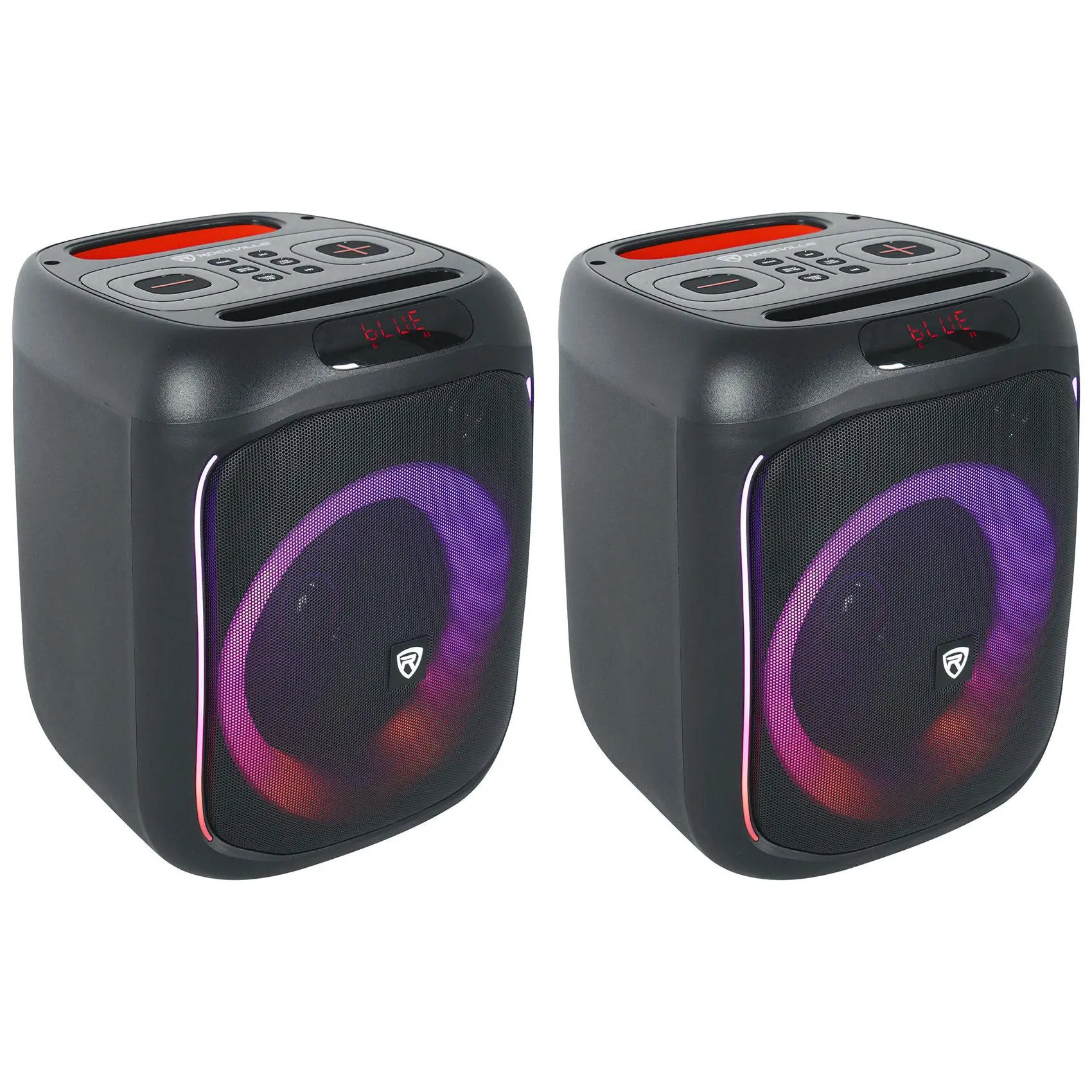 Rockville ROCKBOX PRO V2 Portable Bluetooth Speakers, Pack of 2