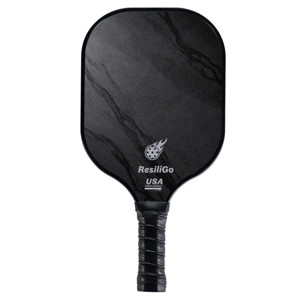 Carbon Fiber Pickleball Paddle Set of 2 with Honeycomb Core for Professional Competitive Play, Complete Kit with 4 Balls and Carry Bag, Two Rackets + 4 Balls + 1 Bag