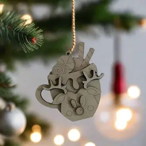 3D Reindeer-on-a-mug Ornament- DIY Ornament Kit