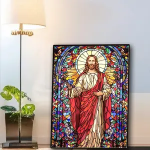 Adult Beginner DIY Diamond Painting Kit / Religious / Artistic Beauty Meets Spiritual Faith / Full-Coverage Round Diamond Painting Kit Gemstone Mosaic 5D 3D Painting Set Wall Decor 11.8x15.75 inches