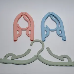 3pcs/set Multifunctional Travel Folding Clothes Rack, Portable Magic Plastic Hanger, Household Stamping Organizer