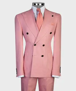 Soft Coral Pink Double Breasted Suit Menswear