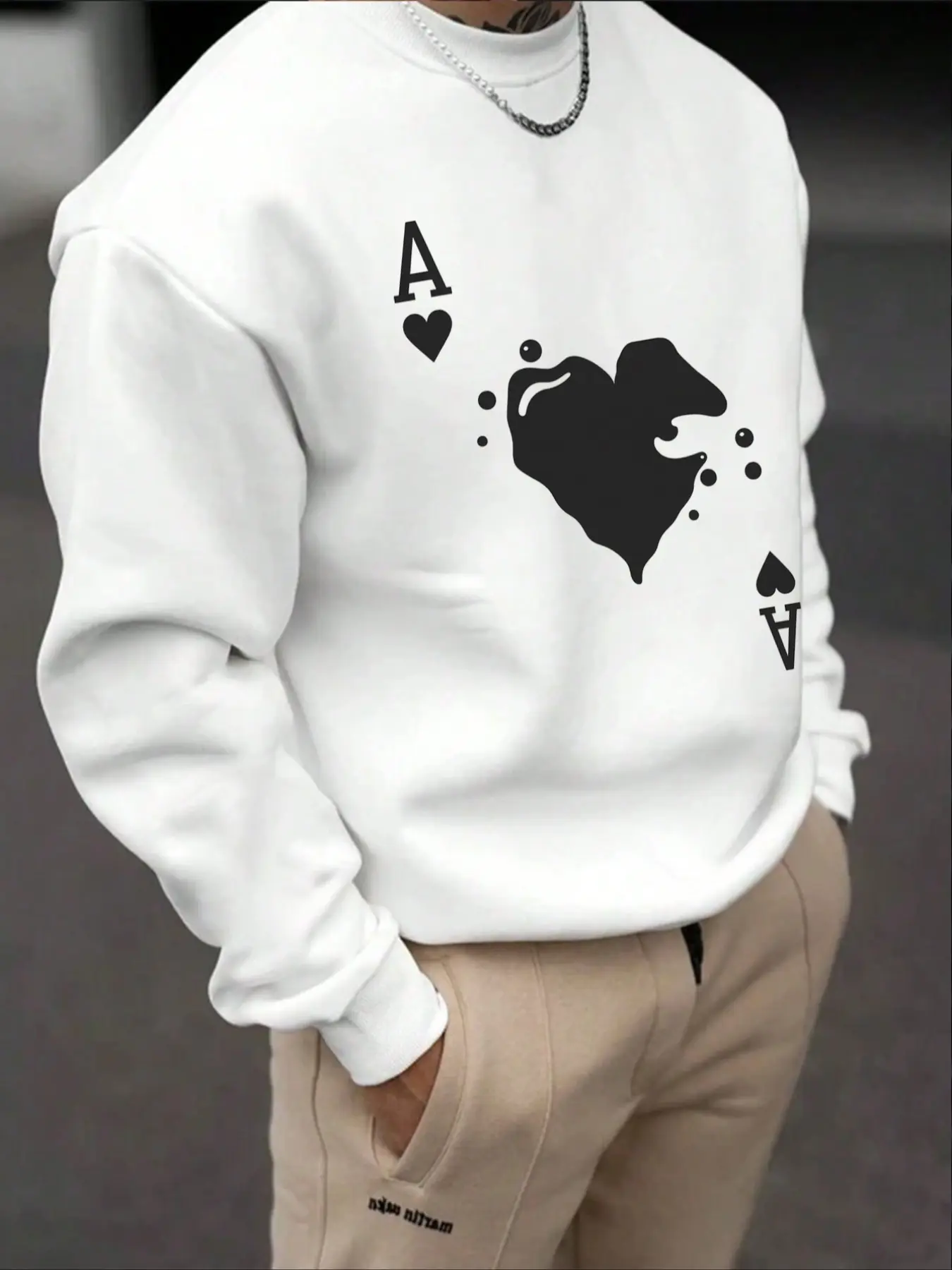 Men's fall outfits Sweatshirt Graphic Print Warm Sweatshirt Casual Slim Fit Long Sleeve Top Soft Winter Fashion Design for Daily Wear